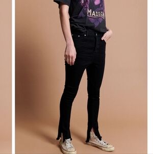 New One Teaspoon Raw Hem Split Skinny Jeans